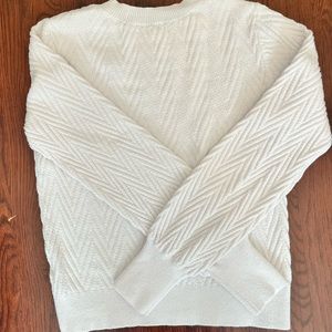 Club Monaco White Textured Sweater